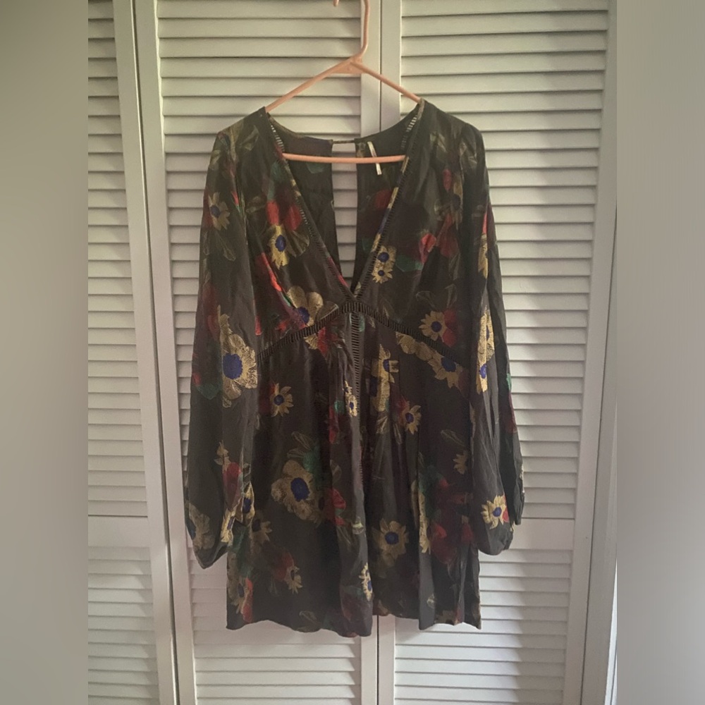 Free People Dress Long Sleeve Short